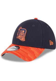 New Era Detroit Tigers Mens Navy Blue 2025 Clubhouse 2T 39THIRTY Flex Hat