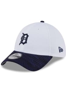 New Era Detroit Tigers Mens White 2025 Clubhouse Alt 39THIRTY Flex Hat