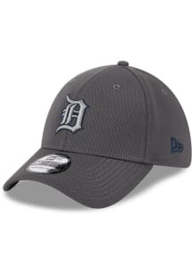 New Era Detroit Tigers Mens Grey Evergreen Dash Mark 39THIRTY Flex Hat