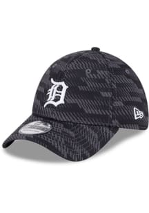 New Era Detroit Tigers Mens Black 2025 Clubhouse CW Black 39THIRTY Flex Hat