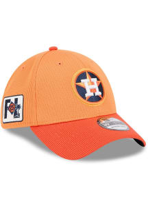 New Era Houston Astros Mens Orange 2025 Spring Training 39THIRTY Flex Hat