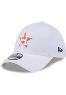 New Era Houston Astros Mens White Evergreen Team Classic 39THIRTY Flex Hat