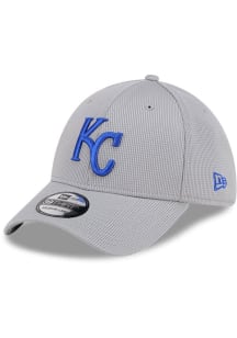 New Era Kansas City Royals Mens Grey Active 39THIRTY Flex Hat