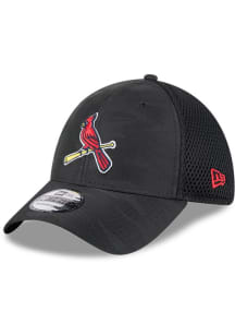 New Era St Louis Cardinals Mens Black Tonal Camo 39THIRTY Flex Hat
