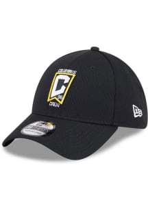 New Era Columbus Crew Mens Black Evergreen Dash Mark 39THIRTY Flex Hat