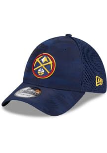 New Era Denver Nuggets Mens Navy Blue Tonal Camo 39THIRTY Flex Hat