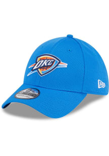 New Era Oklahoma City Thunder Mens Blue Evergreen Dash Mark 39THIRTY Flex Hat