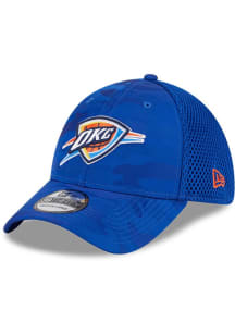 New Era Oklahoma City Thunder Mens Navy Blue Tonal Camo 39THIRTY Flex Hat