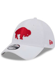New Era Buffalo Bills Mens White Evergreen Team Classic 39THIRTY Flex Hat