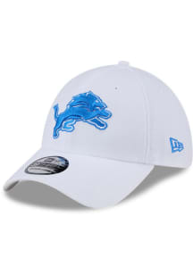 New Era Detroit Lions Mens White Evergreen Team Classic 39THIRTY Flex Hat