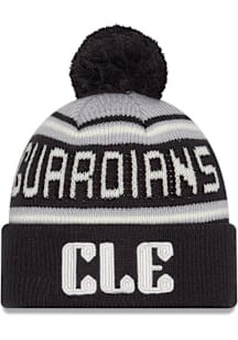 New Era Cleveland Guardians Navy Blue Evergreen Cuff Pom Mens Knit Hat