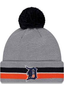New Era Detroit Tigers Grey 2025 Batting Practice Knit Mens Knit Hat