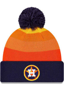 New Era Houston Astros Navy Blue 2025 Batting Practice Knit Mens Knit Hat