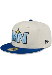 New Era Minnesota Twins Mens White 2T 59FIFTY Fitted Hat