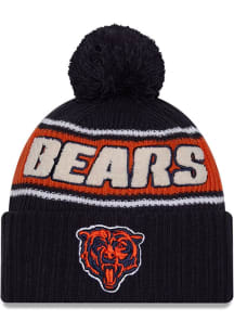 New Era Chicago Bears Navy Blue 2024 Sideline Bearhead Sport Cuff Mens Knit Hat