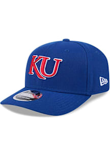 New Era Kansas Jayhawks Stretch Snap 9SEVENTY Adjustable Hat - Blue