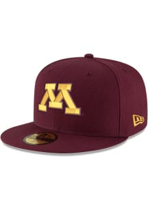 New Era Minnesota Golden Gophers Mens Maroon Basic 59FIFTY Fitted Hat