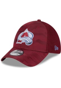 New Era Colorado Avalanche Mens Maroon Tonal Camo 39THIRTY Flex Hat