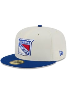 New Era New York Rangers Mens White 2T Evergreen 59FIFTY Fitted Hat