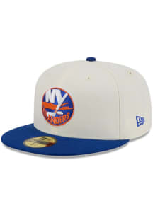 New Era New York Islanders Mens White 2T Evergreen 59FIFTY Fitted Hat