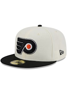New Era Philadelphia Flyers Mens White 2T Evergreen 59FIFTY Fitted Hat