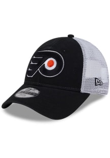 New Era Philadelphia Flyers Black Evergreen Trucker JR 9FORTY Youth Adjustable Hat