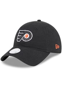 New Era Philadelphia Flyers Black Evergreen Glitter 9TWENTY Womens Adjustable Hat
