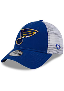 New Era St Louis Blues Blue Evergreen Trucker JR 9FORTY Youth Adjustable Hat