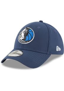 New Era Dallas Mavericks Mens Navy Blue Team Classic 39THIRTY Flex Hat