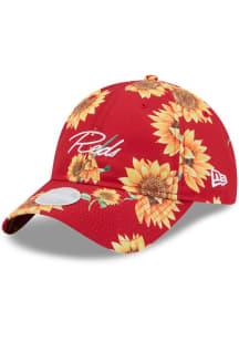 New Era Cincinnati Reds Red Sunflower 9TWENTY Womens Adjustable Hat