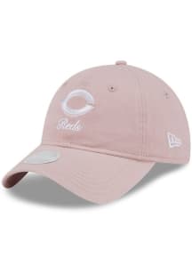 New Era Cincinnati Reds Pink Preppy Team 9TWENTY Womens Adjustable Hat