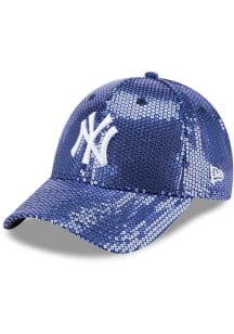 New Era New York Yankees Navy Blue Sequin 9FORTY Womens Adjustable Hat