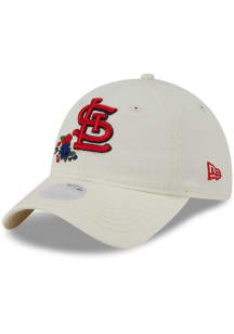 New Era St Louis Cardinals White Floral 9TWENTY Womens Adjustable Hat