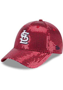 New Era St Louis Cardinals Red Sequin 9FORTY Womens Adjustable Hat