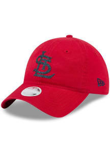 New Era St Louis Cardinals Red Evergreen Glitter 9TWENTY Womens Adjustable Hat
