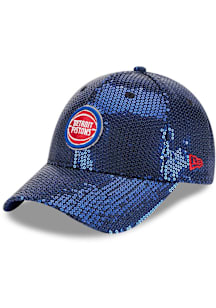 New Era Detroit Pistons Blue Sequin 9FORTY Womens Adjustable Hat