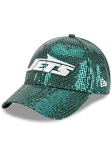 New Era New York Jets Green Sequin 9FORTY Womens Adjustable Hat