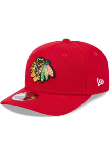 New Era Chicago Blackhawks 9SEVENTY Stretch Snap Adjustable Hat - Red