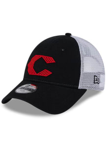 New Era Cincinnati Reds Black Evergreen Trucker JR 9FORTY Youth Adjustable Hat