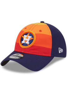 New Era Houston Astros Navy Blue 2025 Batting Practice JR 9TWENTY Youth Adjustable Hat