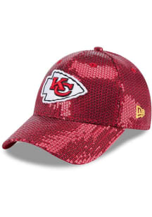 New Era Kansas City Chiefs Red Sequin JR 9FORTY Youth Adjustable Hat