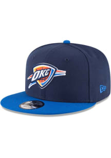 New Era Oklahoma City Thunder Navy Blue Oklahoma City Thunder 2T 9FIFTY Mens Snapback Hat