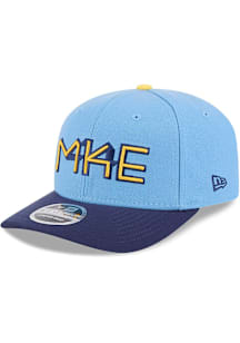 New Era Milwaukee Brewers 2025 City Connect Official Stretch 9SEVENTY Adjustable Hat - Light Blue
