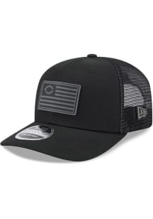 New Era Cincinnati Reds Flag Trucker 9SEVENTY Adjustable Hat - Black