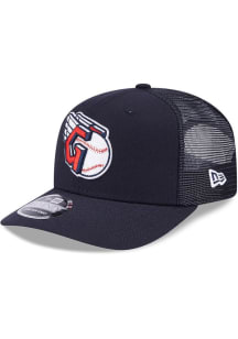 New Era Cleveland Guardians Evergreen Stretch 9SEVENTY Adjustable Hat - Navy Blue