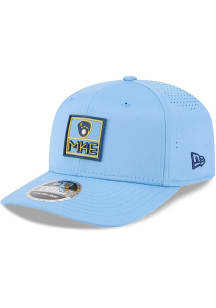 New Era Milwaukee Brewers 2025 City Connect Fan Pack Stretch 9SEVENTY Adjustable Hat - Light Blue
