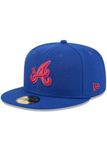 New Era Atlanta Braves Mens Blue 2025 City Connect Fan Pack 59FIFTY Fitted Hat