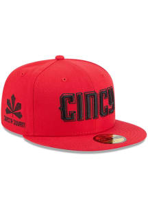 New Era Cincinnati Reds Mens Red 2025 City Connect Fan Pack 59FIFTY Fitted Hat