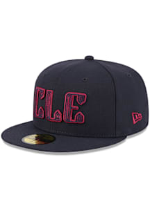 New Era Cleveland Guardians Mens Navy Blue 2025 City Connect Fan Pack 59FIFTY Fitted Hat