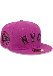 New Era New York Mets Mens Purple 2025 City Connect Fan Pack 59FIFTY Fitted Hat